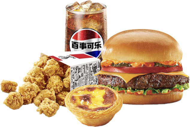 肯德基-汁汁和牛堡四件套