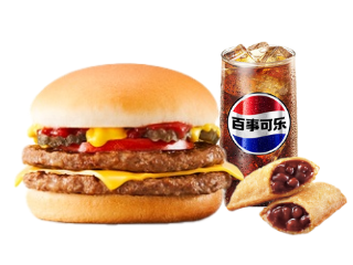 肯德基-汁汁双层嫩牛堡（美式）+红豆派+可乐中