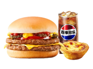 肯德基-汁汁双层嫩牛堡（美式）+蛋挞+可乐中