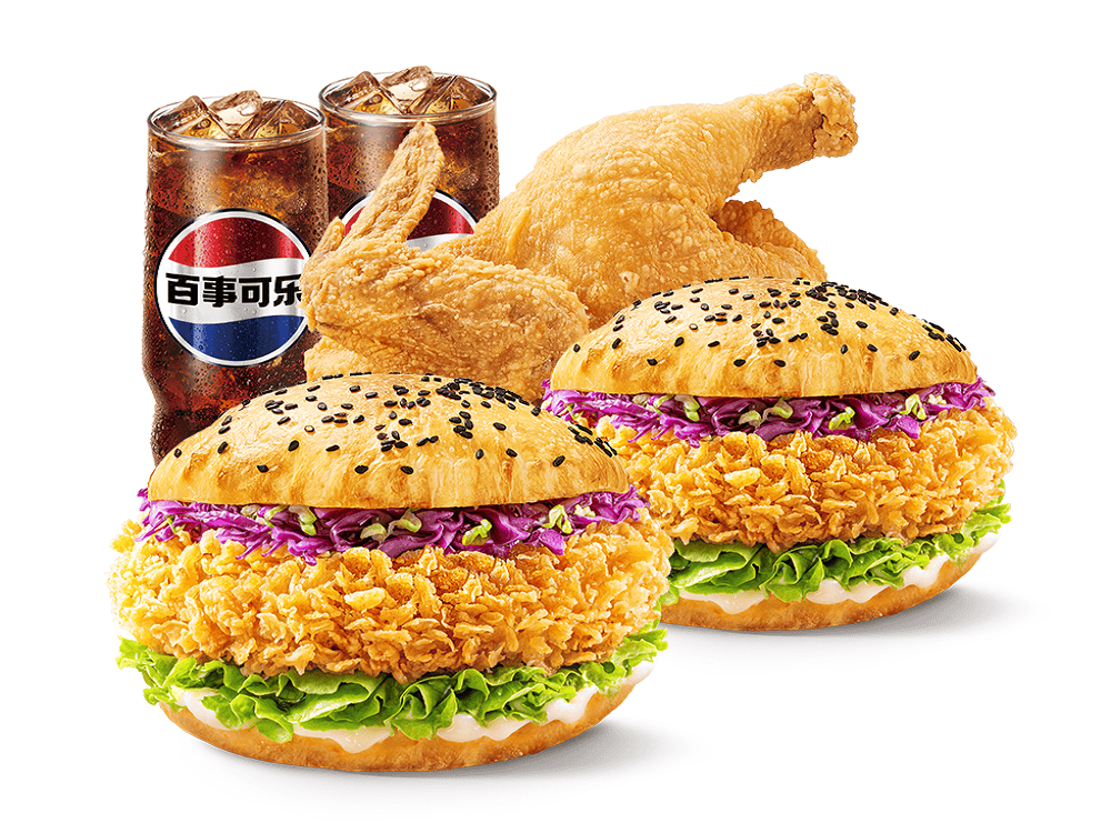 塔斯汀-双堡半边鸡嗨吃5件套