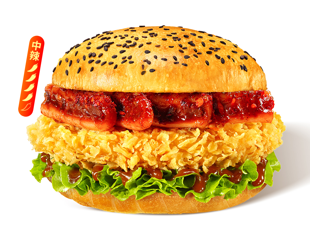 塔斯汀-火爆鱿鱼中国汉堡