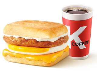 肯德基-芝士猪柳蛋帕尼尼+热美式中
