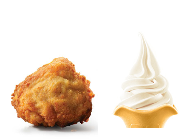 肯德基-吮指原味鸡+原味冰淇淋花筒