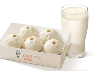 肯德基-小笼包（猪肉）5只+热豆浆