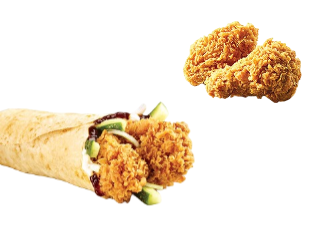 肯德基-【限时秒杀】老北京鸡肉卷+香辣鸡翅（2块）