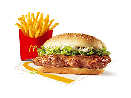 板烧鸡腿堡＋中薯条